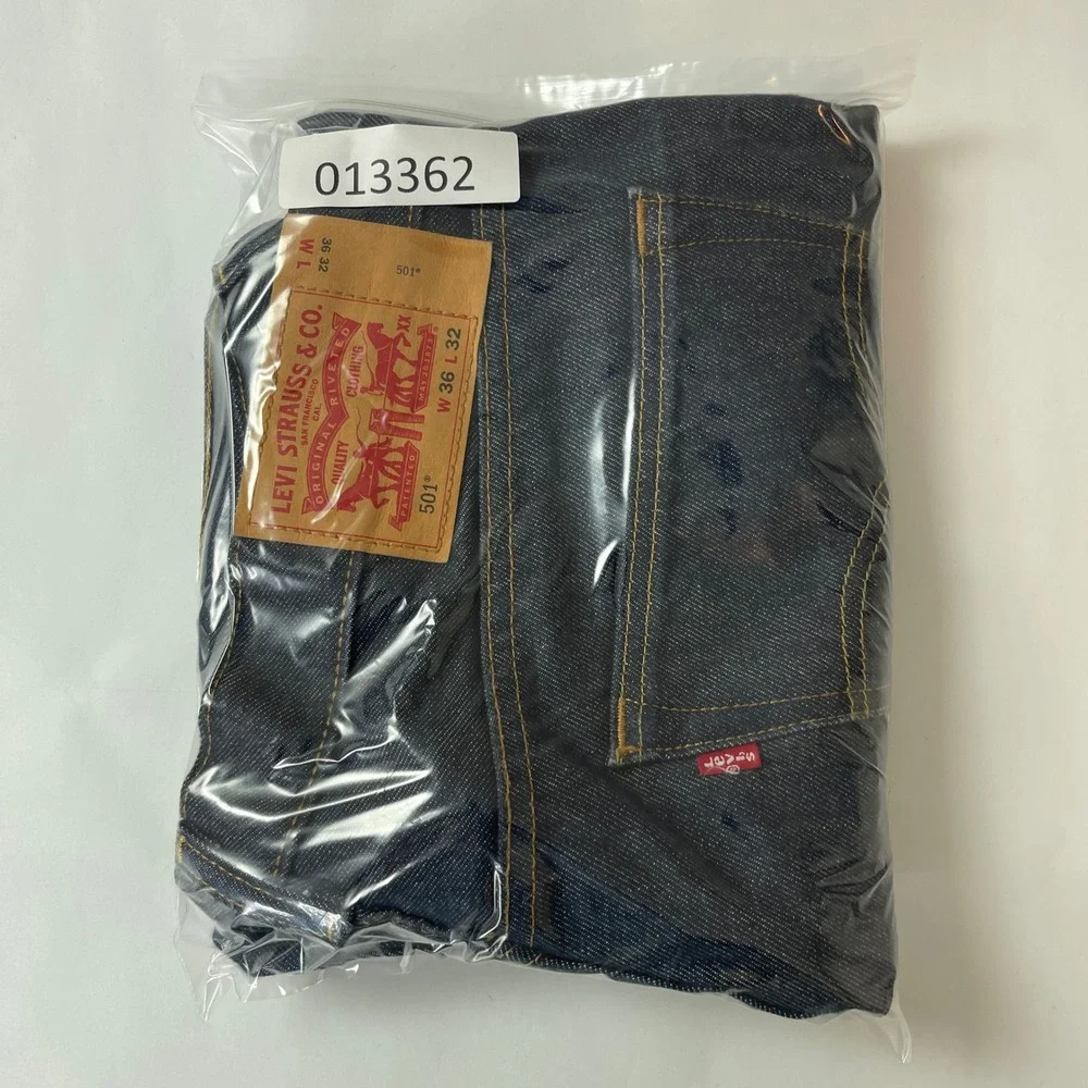 Levis Jeans Mens 36x32 Blue 501 XX Original Button Fly Shrink to Fit Indigo Wash